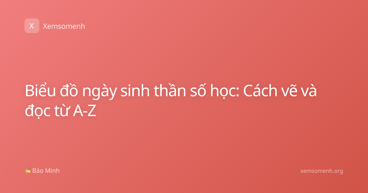 Biểu đồ ngày sinh thần số học: Cách vẽ và đọc từ A-Z